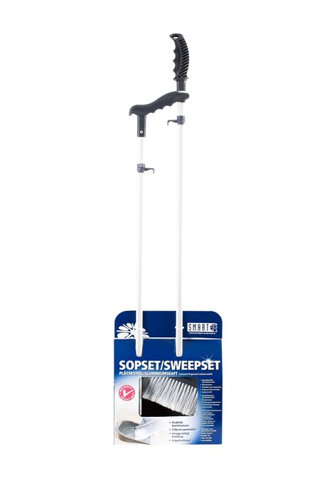 Sopset m/plåtskyffel Grå Smart